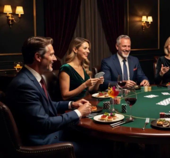 Offline póker est elegáns lounge környezetben, társasági hangulatban